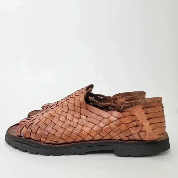 Brand X Ranchero Huarache Leather Fisherman Sandals - 12 - Picture 5 of 12
